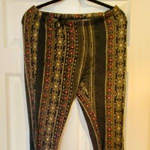Stretchy bellbottom pants 
size L